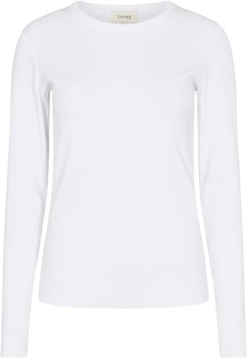 Levete room Lrnumbia 3 Kvinde L100 - White Langærmede T-shirts Str XL - hos Magasin