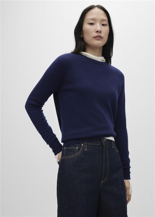 MANGO 100 Wool Sweater Kvinde Navy Sweaters Str XS - Uld hos Magasin