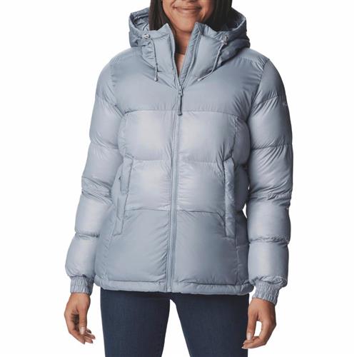 Columbia Pike Lake II Insulated Hooded Puffer Jacket Kvinde Grey Dunjakker Str S - Nylon hos Magasin