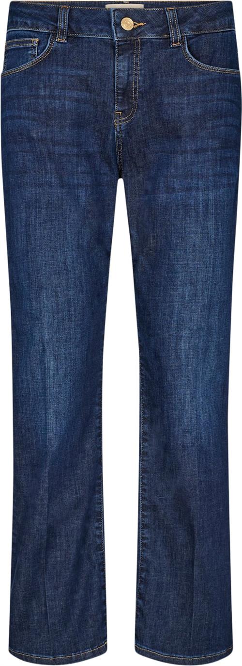 Mos Mosh Cecilia Cover Jeans Kvinde Blue Denim Straight Jeans Str 25/Ankle - Denim hos Magasin