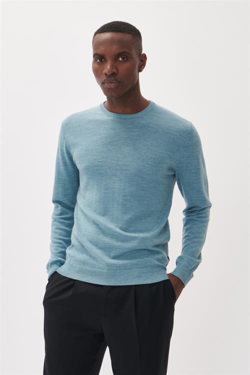 Matinique Margrate Merino Mand Oceanview Melange Sweaters Regular Fit Str S Merino - hos Magasin