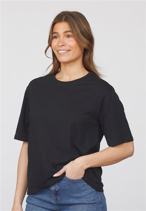 SisterS Point Hedaloose.SS Kvinde Black Kortærmede T-shirts Str XL - hos Magasin