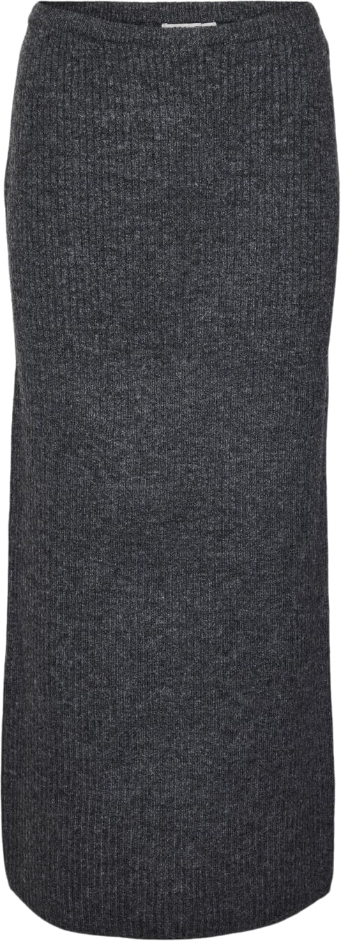 Se Vero Moda Vmmay HW Maxi Knit Skirt VMA Kvinde Dark Grey Melange Skjorter Str L - hos Magasin ved Magasin