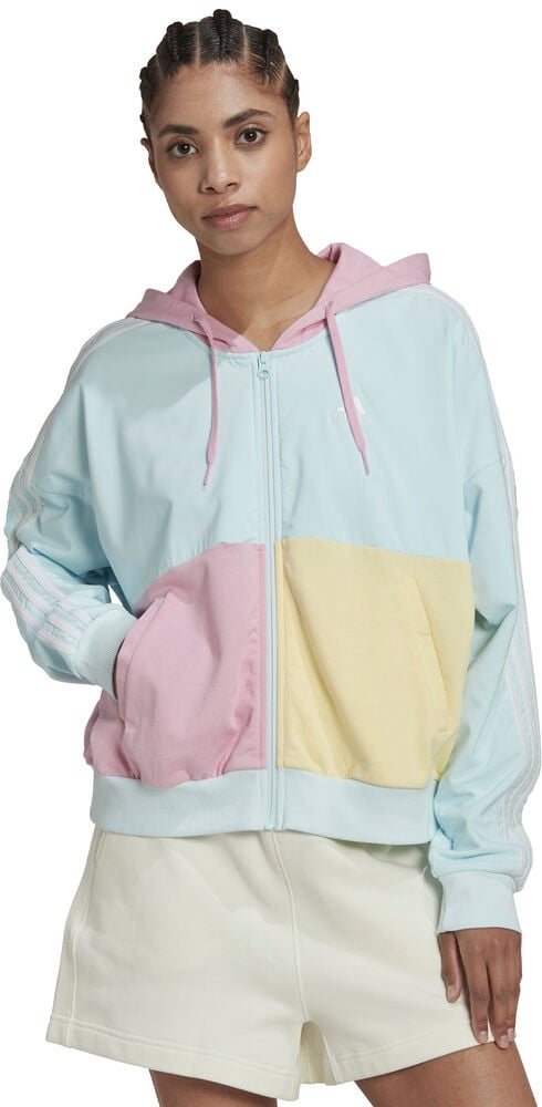 adidas Essentials 3ipes Colorblock Full-zip Hættetrøje S - Hættetrøjer & Sweatshirts Bomuld hos Magasin