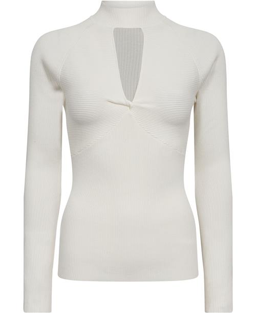 Se GUESS LS Twisted CUT OUT Rubie Swtr Kvinde Cream White Langærmede T-shirts Str L - hos Magasin ved Magasin