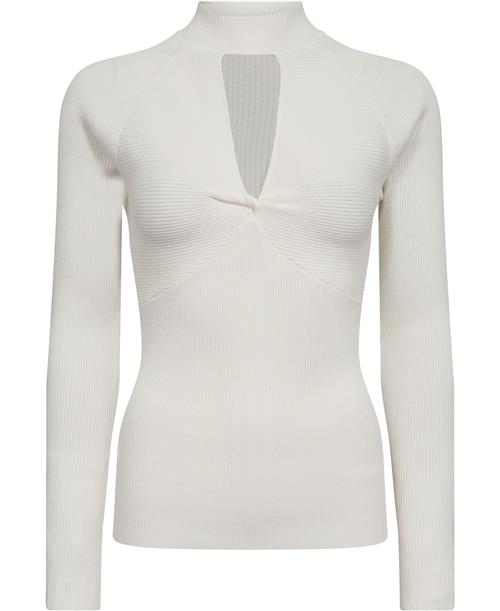 GUESS LS Twisted CUT OUT Rubie Swtr Kvinde Cream White Langærmede T-shirts Str M - hos Magasin