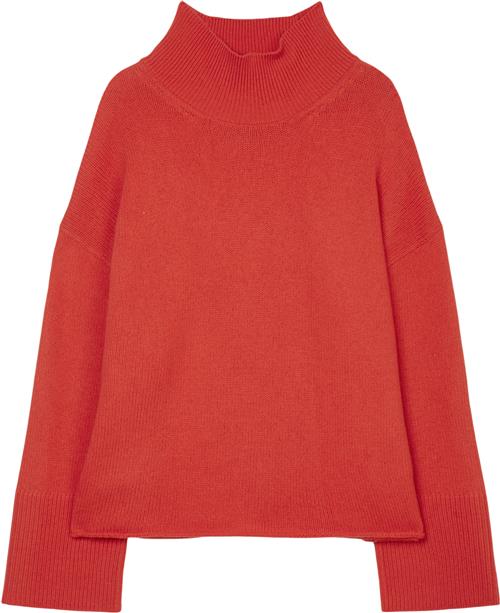 Marc O’Polo Pullover, Longsleeve, Standup Coll Kvinde Poppy Red Rullekraver Str XS - hos Magasin