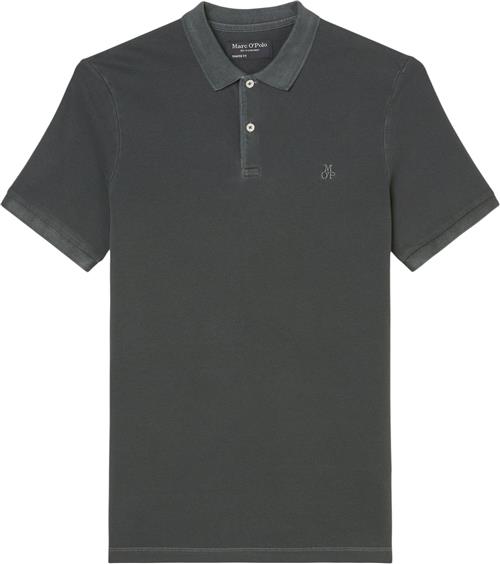 Marc O’Polo Polo, Short Sleeve, Button Placket, Mand Pirate Black Kortærmede Poloer Str XL - hos Magasin