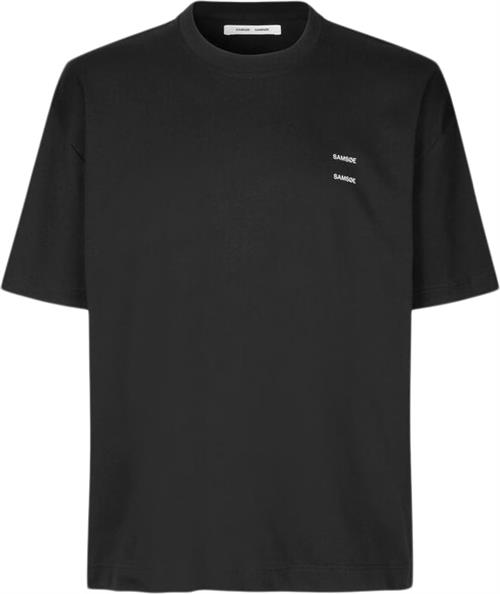 Se Samsøe Samsøe Joel Tshirt 11415 Mand Black Basic Kortærmede T-shirts Str S - Bomuld hos Magasin ved Magasin