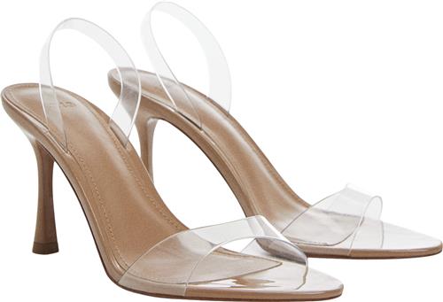 MANGO Seethrough Straps Sandals Kvinde Lt-pastel Pink Slingbacks Str 35 - hos Magasin