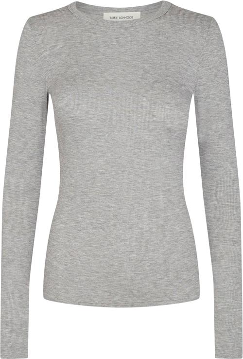 Se Sofie Schnoor Tshirt Long Sleeve Kvinde Grå Langærmede T-shirts Str M - hos Magasin ved Magasin