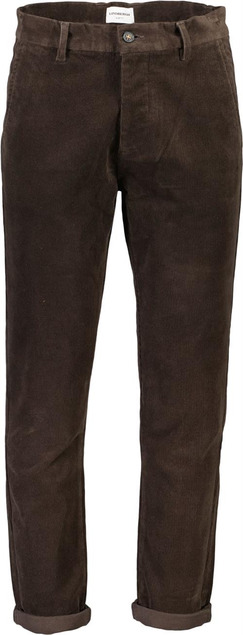 Lindbergh Cropped Corduroy Pants Mand Brun Chinos Str XL - hos Magasin