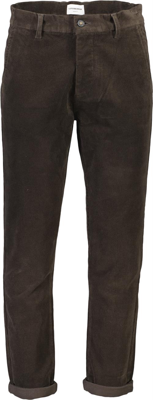 Lindbergh Cropped Corduroy Pants Mand Brun Chinos Str M - hos Magasin