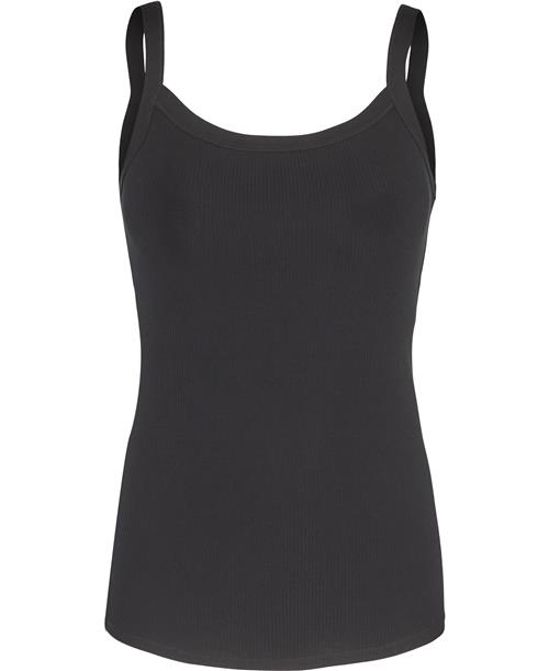 Se Filippa K Fine Rib Singlet Kvinde Black Tanktoppe Str M - hos Magasin ved Magasin