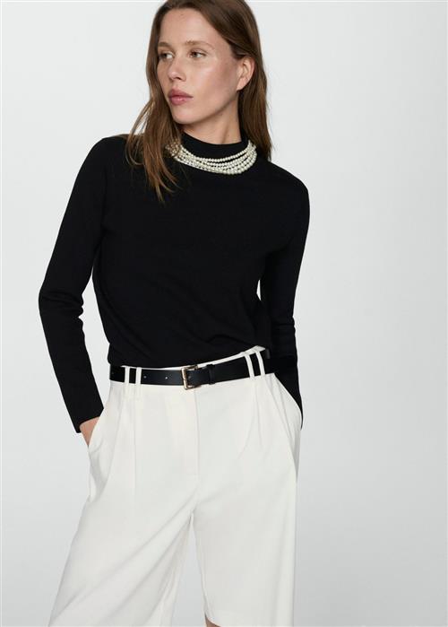 MANGO High Collar Sweater Kvinde Black Sweaters Str XXS - hos Magasin