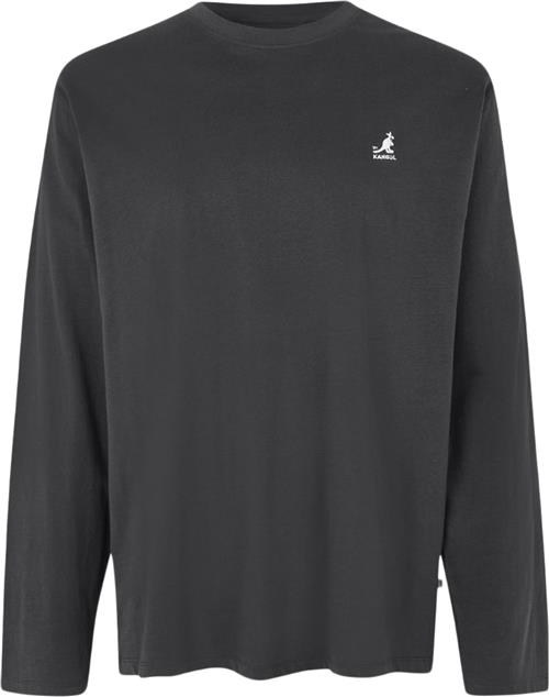 Kangol Harlem Longsleeve T-shirt Mand Faded Black Langærmede T-shirts Str XL - Bomuld hos Magasin