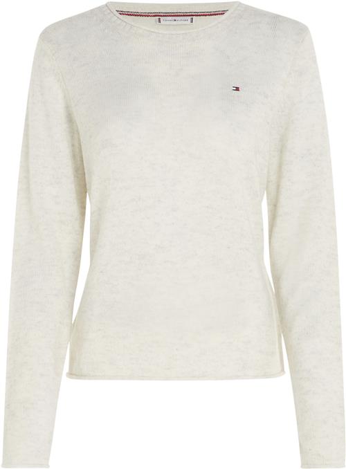 Se Tommy Hilfiger Soft Wool CNK Sweater Kvinde Ancient White Sweaters Str L - hos Magasin ved Magasin