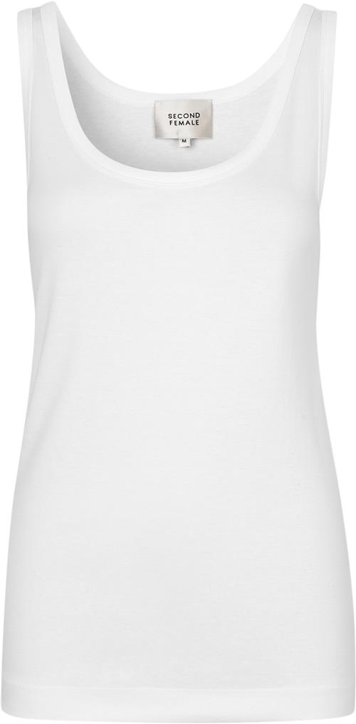 Se Second Female Ambra Tanktop Kvinde White Tanktoppe Str M - hos Magasin ved Magasin