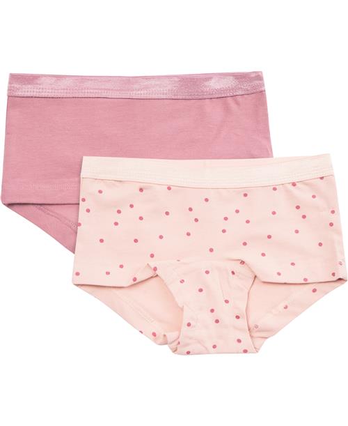 BAKITO by Magasin Du Nord Collection BAKITO by Magasin Girls Hipsters 2pack Str 4 Rose Dot / Mesa Rose Underbukser Bomuld