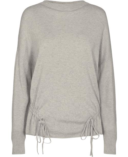 Se Oui 0069645 Kvinde Light Taupe Mel Sweaters Str 44 - hos Magasin ved Magasin