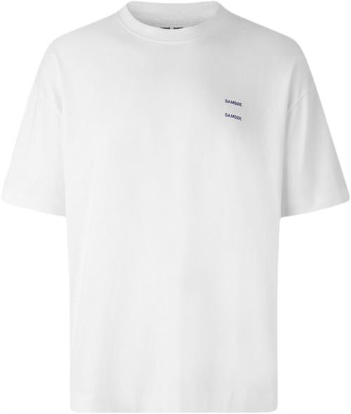 Samsøe Samsøe Joel Tshirt 11415 Mand White Kortærmede T-shirts Str L - Bomuld hos Magasin