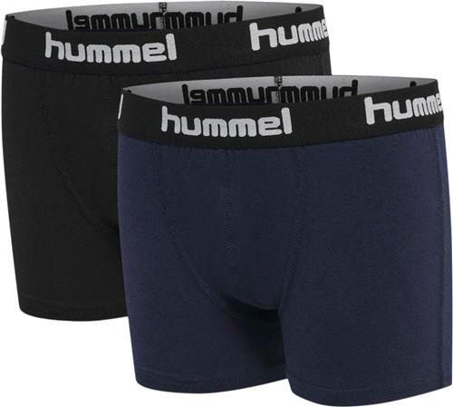 Se Hummel Hmlnolan Boxers 2pack Str 98-104 - Blå Underbukser hos Magasin ved Magasin