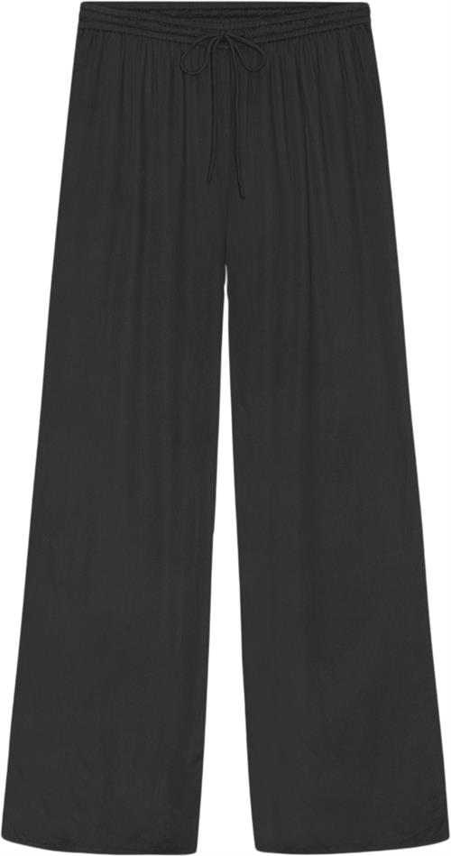 Moshi Moshi Mind sea Pants Silky Kvinde Black Bukser Med Brede Ben Str XL - hos Magasin