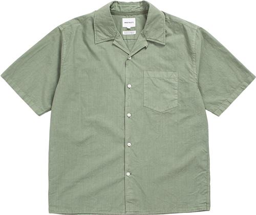 Norse Projects Carsten Tencel Mand Dried Sage Green Kortærmede Skjorter Str S - Bomuld hos Magasin