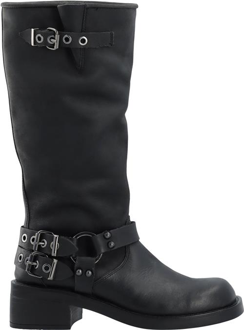 Bianco Biaharper Bikerboot Pull Up Leather Kvinde Black Cowboy & Biker Str 39 - hos Magasin