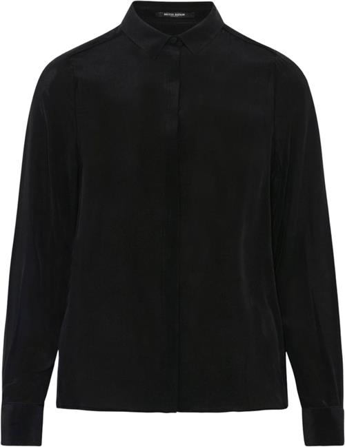 Bruuns Bazaar Lillie Corinne Shirt Kvinde Black Langærmede Skjorter Str 42 - hos Magasin