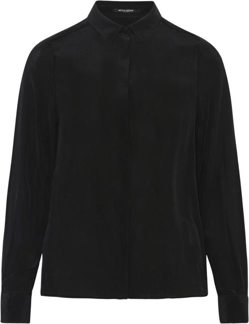 Bruuns Bazaar Lillie Corinne Shirt Kvinde Black Langærmede Skjorter Str 36 - hos Magasin