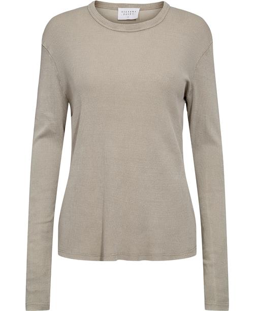 SisterS Point Eikels.A Kvinde Sand Wash Langærmede T-shirts Str XL - Bomuld hos Magasin