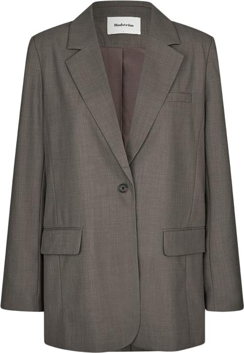 Se Modström Galemd 2 Blazer Kvinde Warm Gray Blazere Str L - hos Magasin ved Magasin