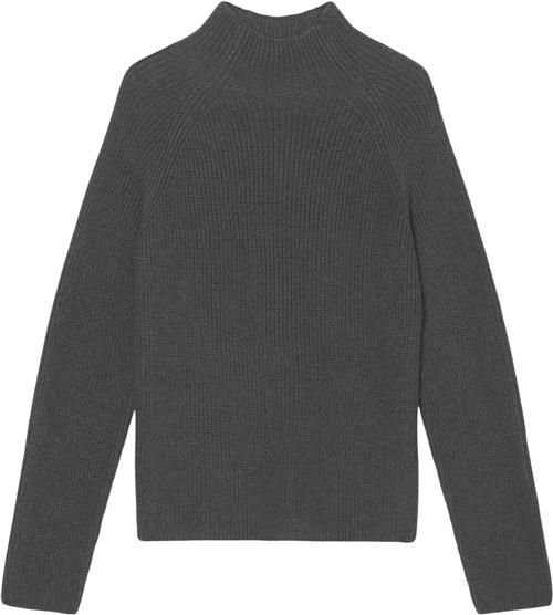 Marc O’Polo Pullover, Longsleeve, Standup Coll Kvinde Deep Grey Melange Sweaters Str XL - hos Magasin