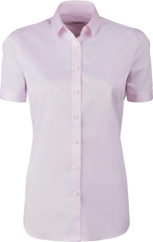 Stenströms Shirt F Short slv Stretch Satin Kvinde Pink Kortærmede Skjorter Str 44 - hos Magasin