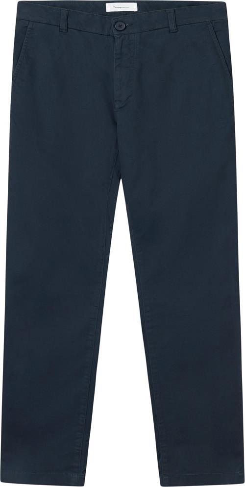 Knowledge Cotton Apparel Luca Slim Twill Chino Pants Gots/vegan Mand Blå Casual Bukser Straight Fit Str 28/32 - hos Magasin