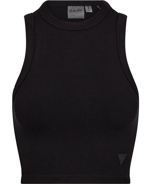 Se GUESS Edie Tank TOP Kvinde Jet Black A996 Tanktoppe Str XS - hos Magasin ved Magasin