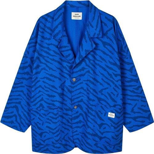 Mads Nørgaard - Copenhagen Sketch Denim Denya Jacket Kvinde Blå Zebra Print Blazere Str 40 Denim - hos Magasin