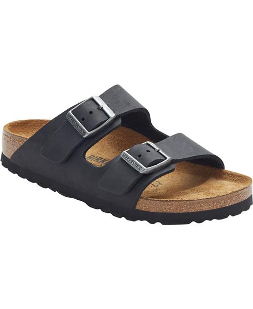 Se Birkenstock Arizona Sandal Kvinde 552113 Black Flade Sandaler Str 42 - Læder hos Magasin ved Magasin