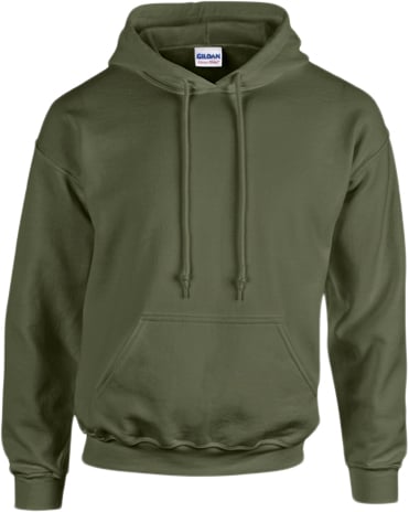 Se Gildan Heavy Blend Adult Hooded Sweatshirt Kvinde Military Green Hættetrøjer Str XL - hos Magasin ved Magasin