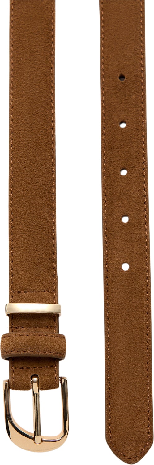 MANGO Buckle Leather Belt S - Bælter Læder hos Magasin