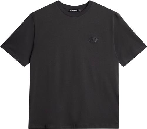 J. Lindeberg Hale Logo Tshirt Mand Washed Black Kortærmede T-shirts Str XL - hos Magasin