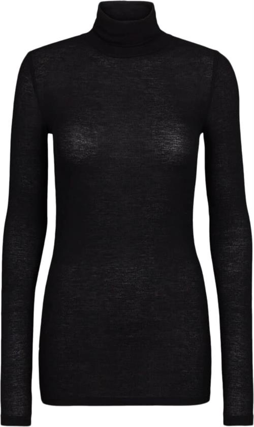 Bruuns Bazaar Angelabb Roll Neck Kvinde Black Rullekraver Slim Fit Str L - Uld hos Magasin