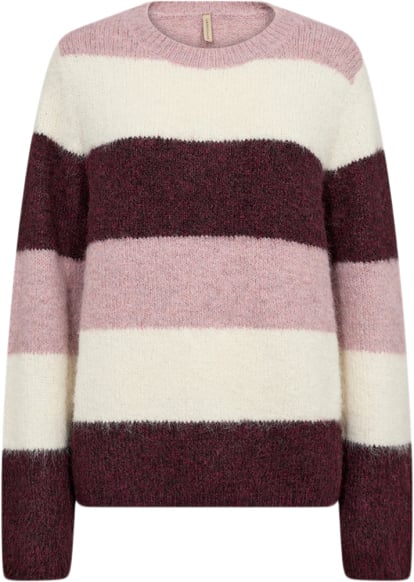 soyaconcept Scilene 1 Kvinde 94160c Woodrose Melange Combi Sweaters Str L - Uld hos Magasin