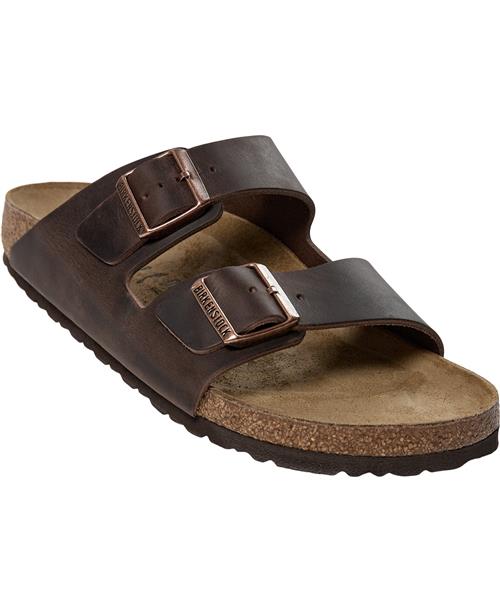 Se Birkenstock Arizona Leoi Habana Mand Habana Sandaler Str 46 - hos Magasin ved Magasin