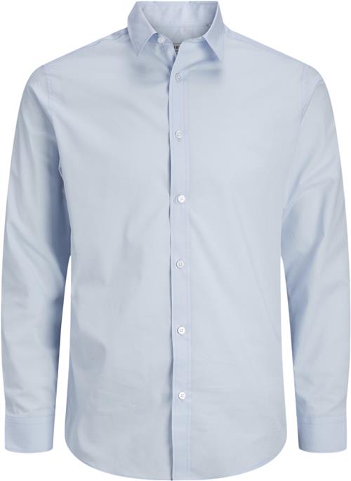 JJ-REBEL Jrebgavin Solid Shirt LS Noos Kvinde Cashmere Blue Skjorter Slim Fit Str M - hos Magasin