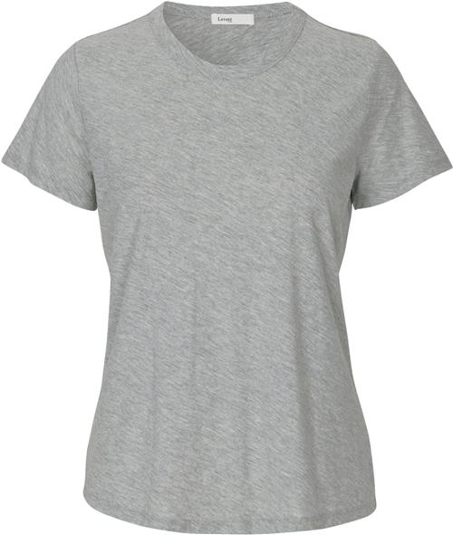 Levete room ANY 1 Kvinde Light Grey Melange Kortærmede T-shirts Str S - Bomuld hos Magasin