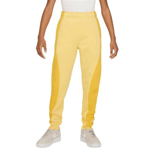 Nike French Terry Pants (big Kids Girls) Str 128-137 / S - Yellow Bukser Bomuld hos Magasin