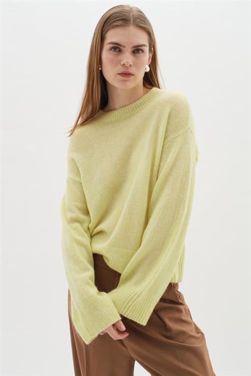 Se InWear Monnaiw Pullover Kvinde Lime Sorbet Sweaters Str L - hos Magasin ved Magasin