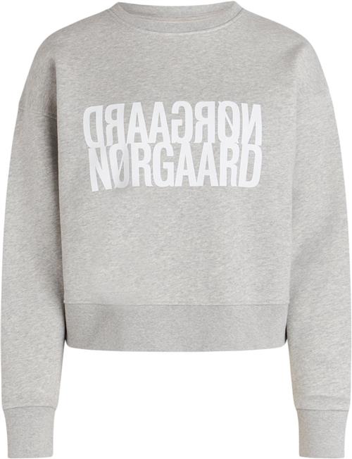 Mads Nørgaard - Copenhagen Organic Sweat Tilvina Sweatshirt FAV Kvinde Light Grey Melange Sweatshirts Regular Fit Str S - Bomuld hos Magasin